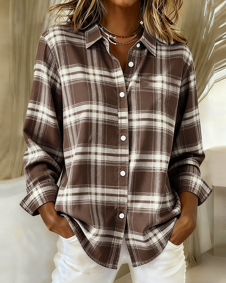 Classic Plaid Lapel Shirt