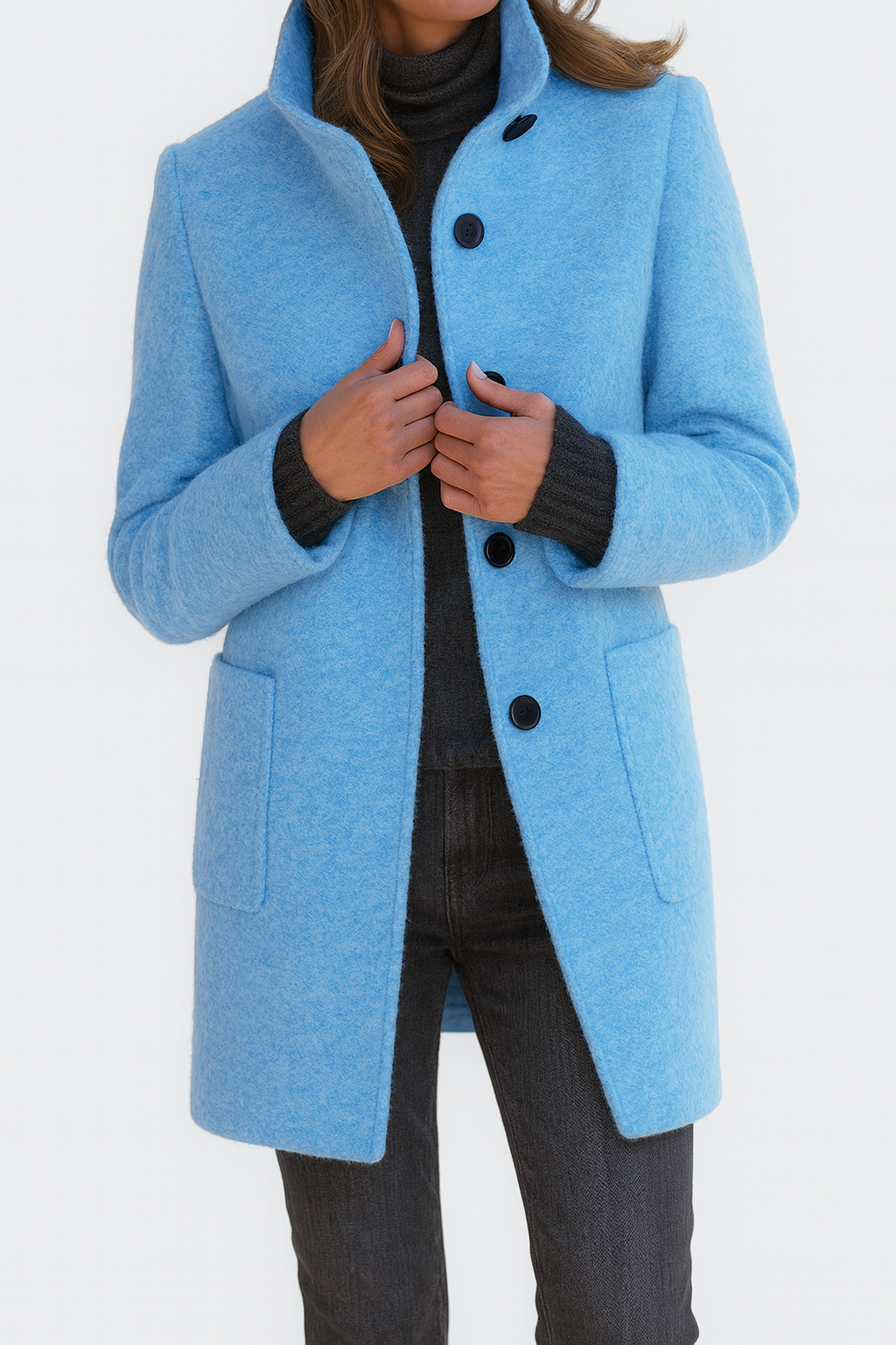 Arielle Ladies Coat with High Collar
