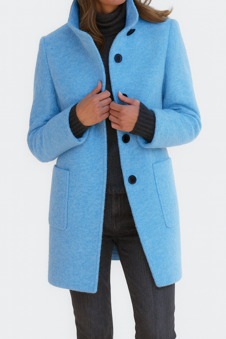 Arielle Ladies Coat with High Collar