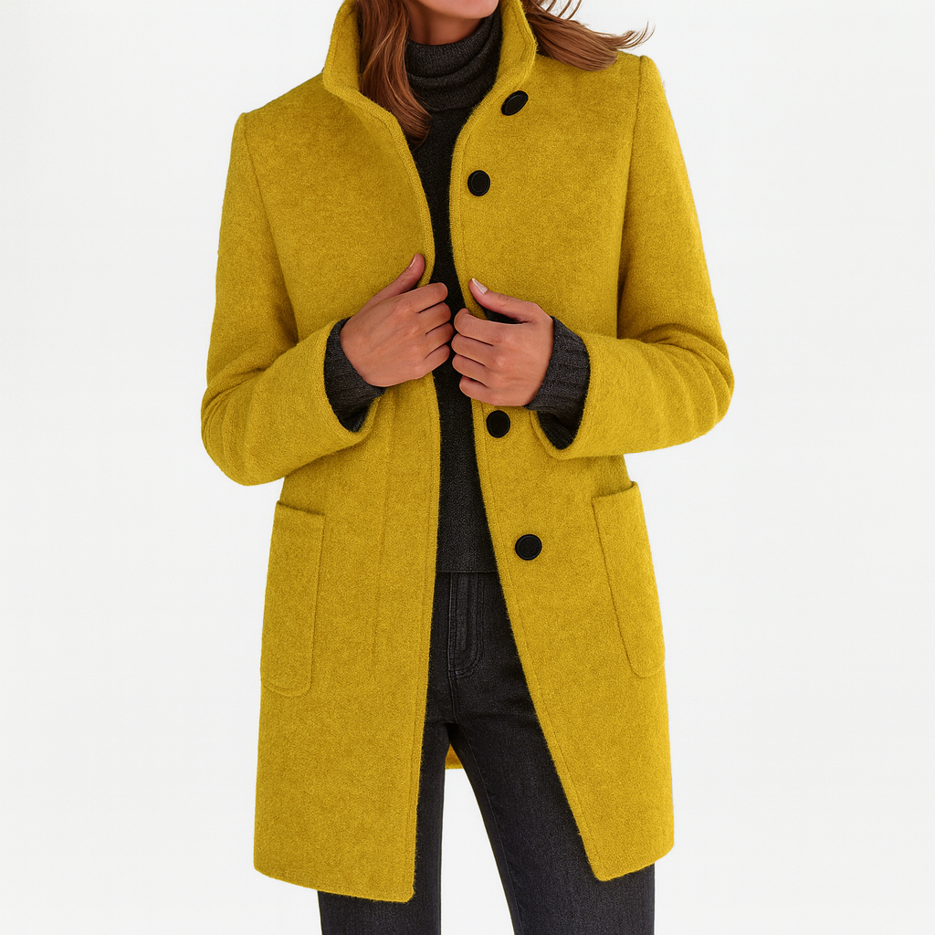 Arielle Ladies Coat with High Collar