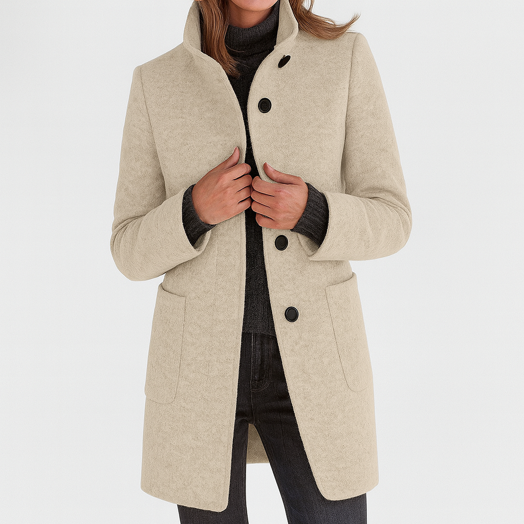 Arielle Ladies Coat with High Collar