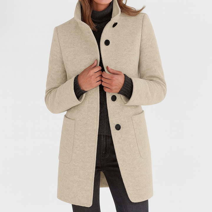 Arielle Ladies Coat with High Collar