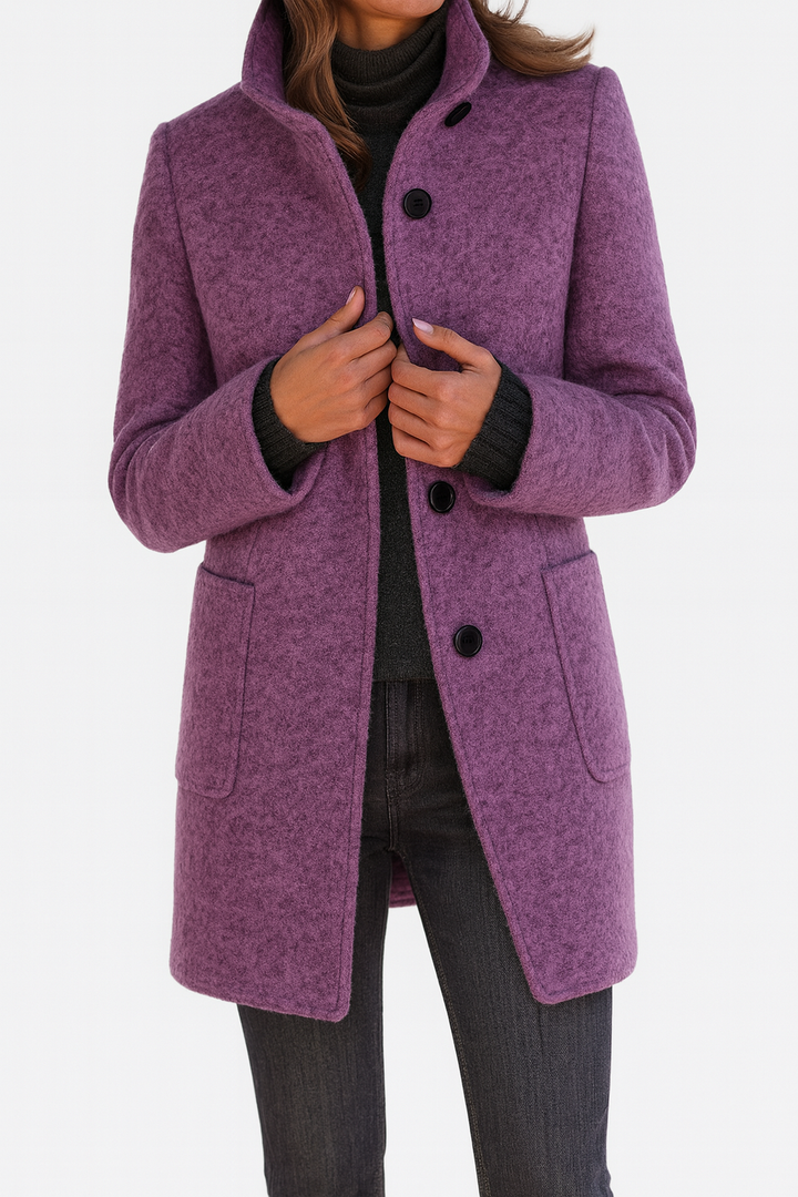 Arielle Ladies Coat with High Collar