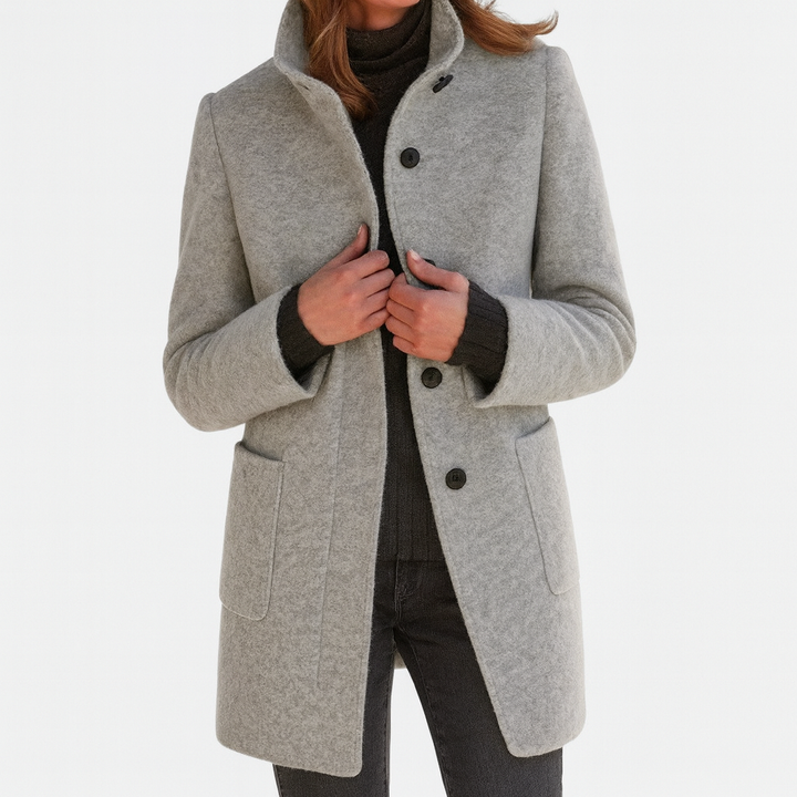 Arielle Ladies Coat with High Collar