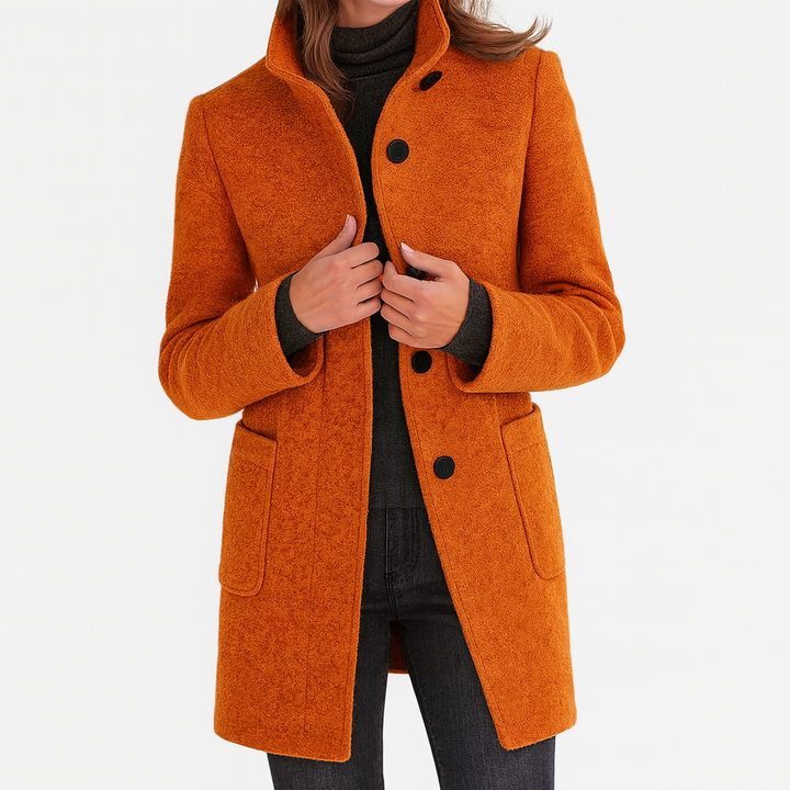 Arielle Ladies Coat with High Collar