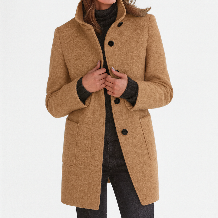 Arielle Ladies Coat with High Collar