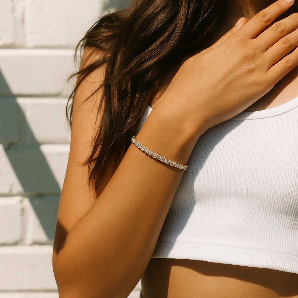 Moissanite Tennis Bracelet | Rose Gold