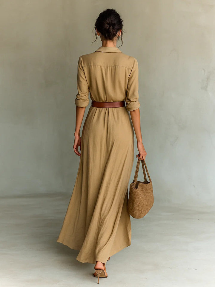Arielle Tailor | Lapel-Wrap Maxi Dress
