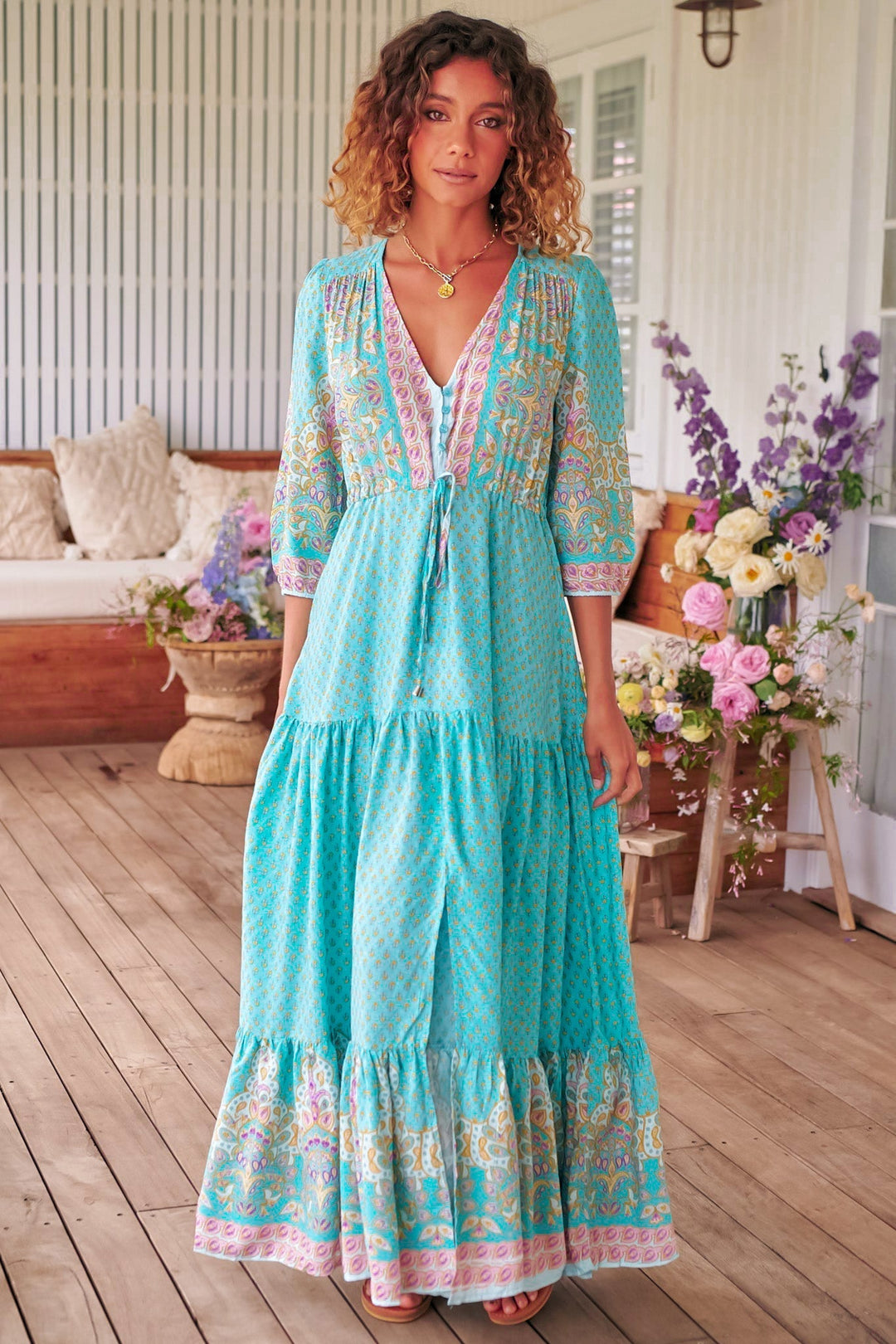 JAASE Tessa Maxi Dress — Atlantis Print