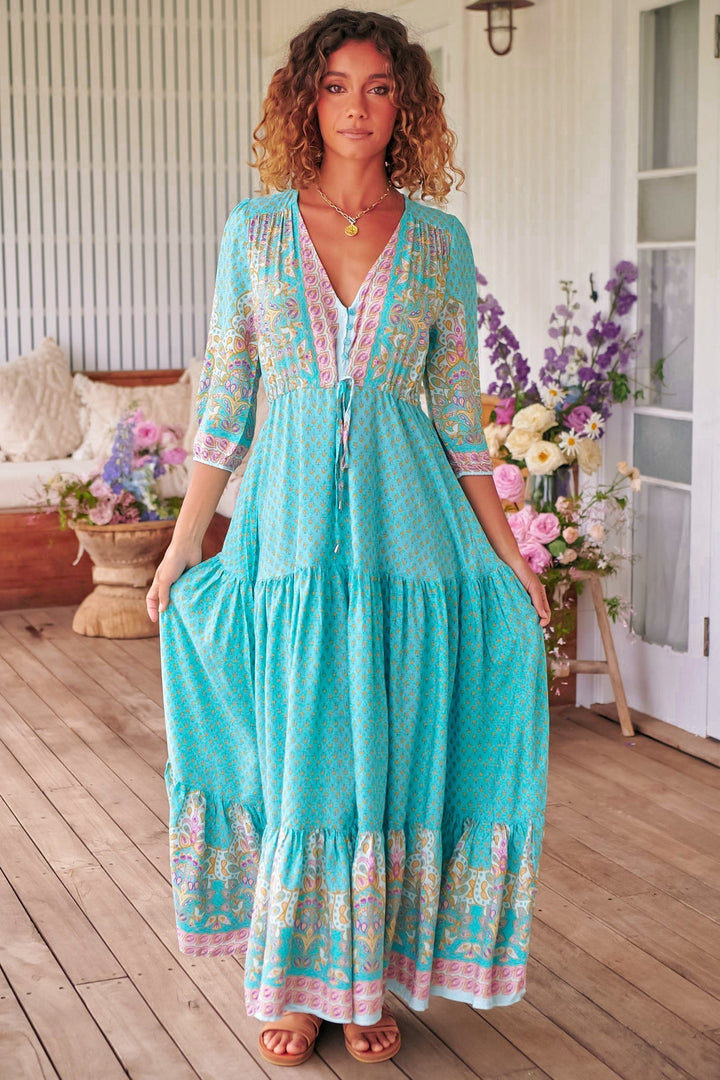 JAASE Tessa Maxi Dress — Atlantis Print